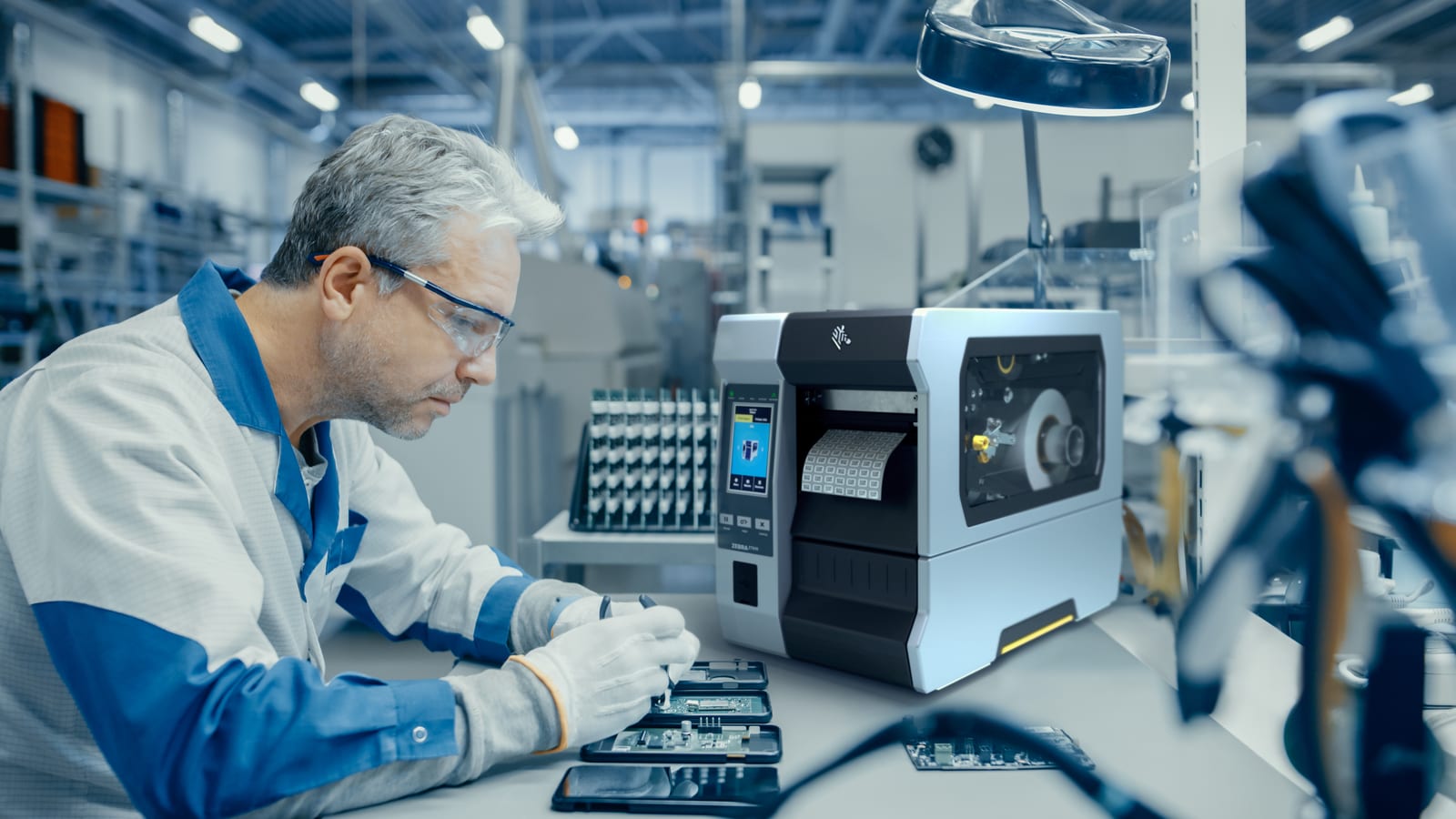 Produkcja — etykietowanie elektroniki (mikroetykiety)